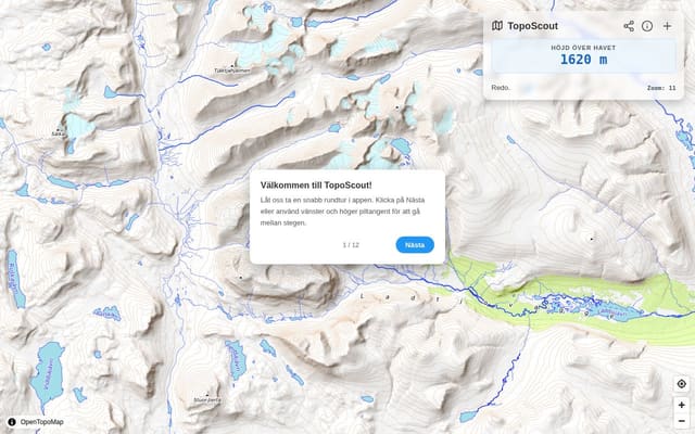 Skärmdump av TopoScout