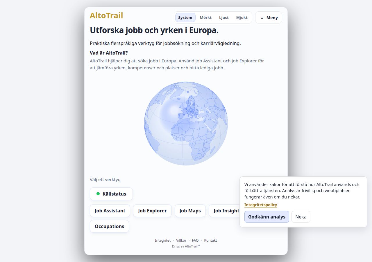 AltoTrail | Explore jobs and occupations across Europe