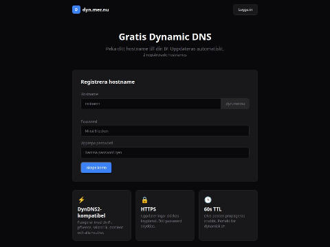dyn.mer.nu — Gratis Dynamic DNS