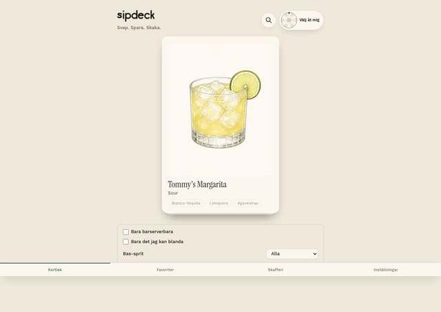 Skärmdump av Sipdeck
