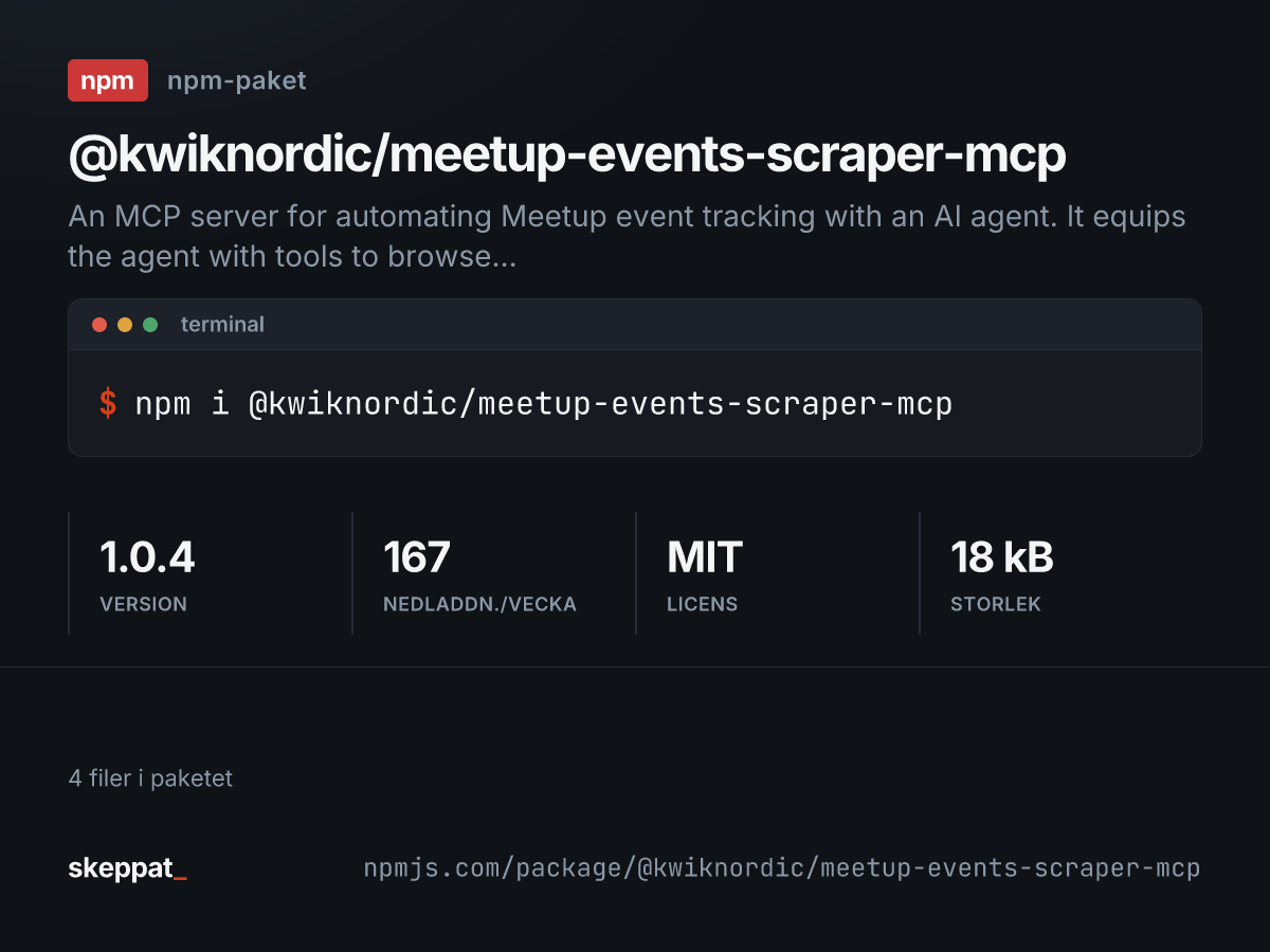 Meetup-events Scraper | MCP-server