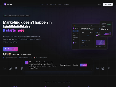 Wemify | Your entire marketing workflow