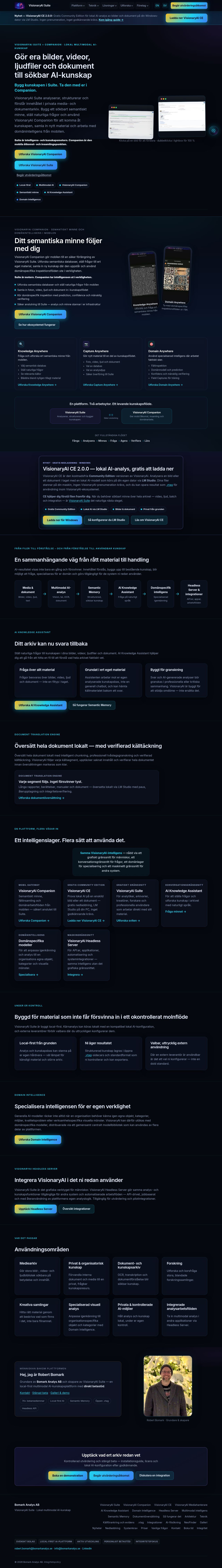 VisionaryAI Suite 2.0 — lokal multimodal AI-kunskap