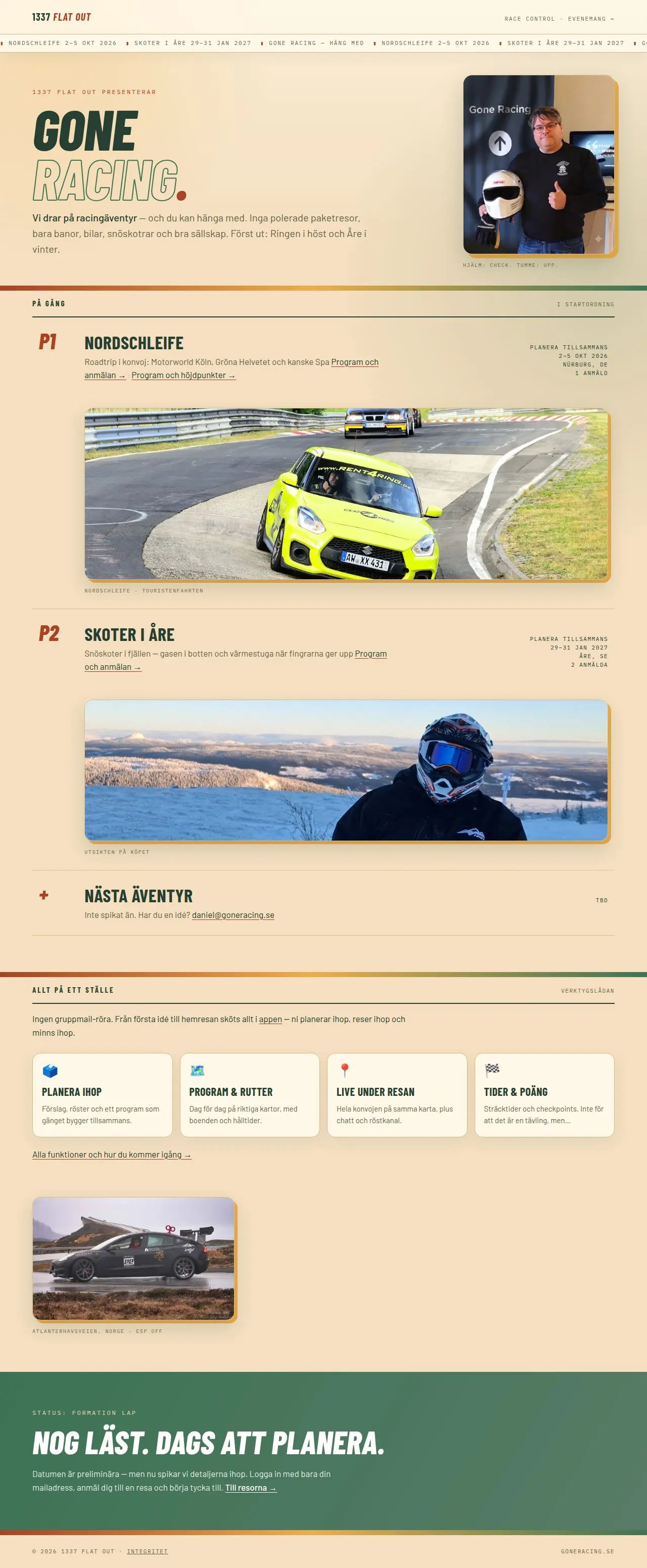 Skärmdump av Gone Racing