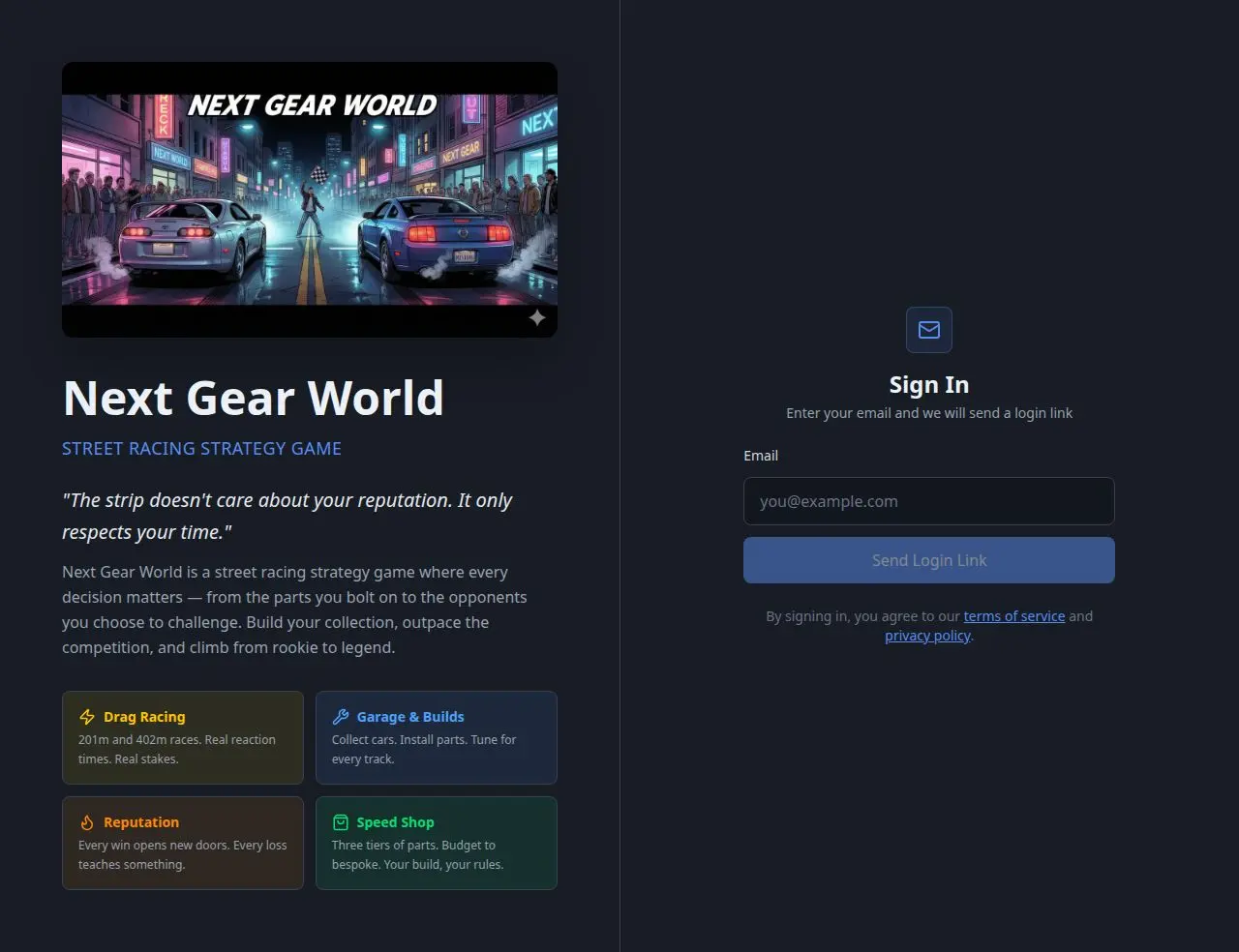 Skärmdump av Next Gear World