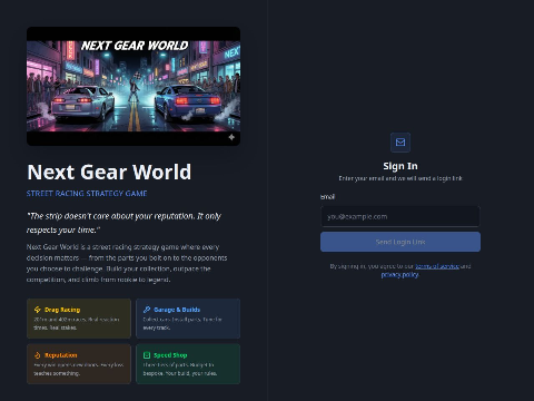 Skärmdump av Next Gear World