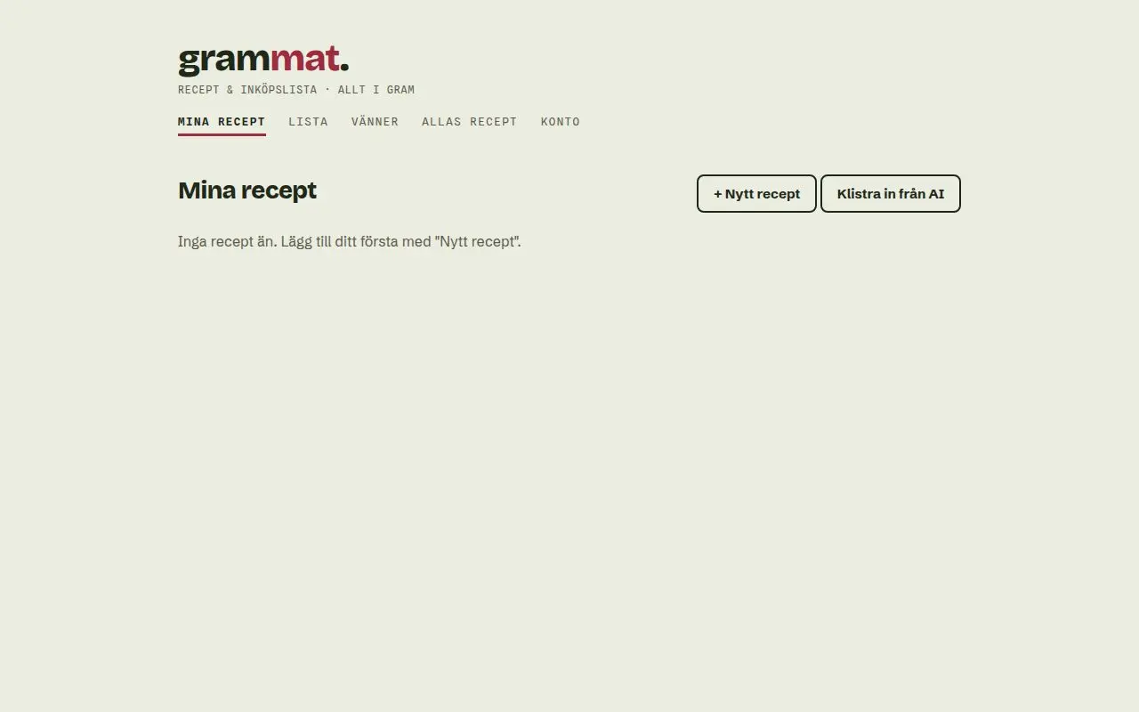 Skärmdump av Grammat