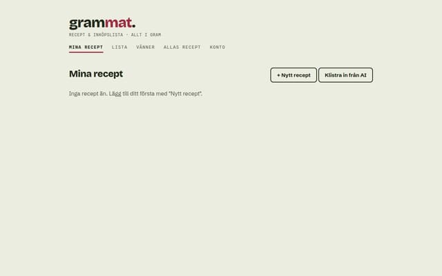 Skärmdump av Grammat
