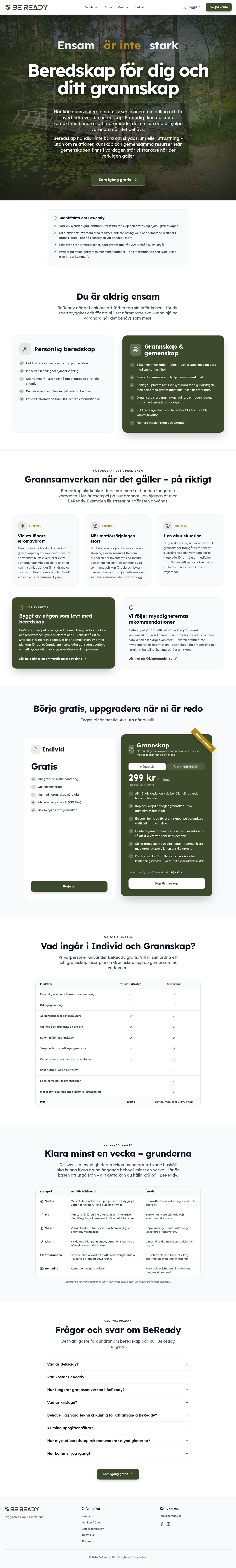 BeReady - Beredskap & krisverktyg för dig och dina grannar