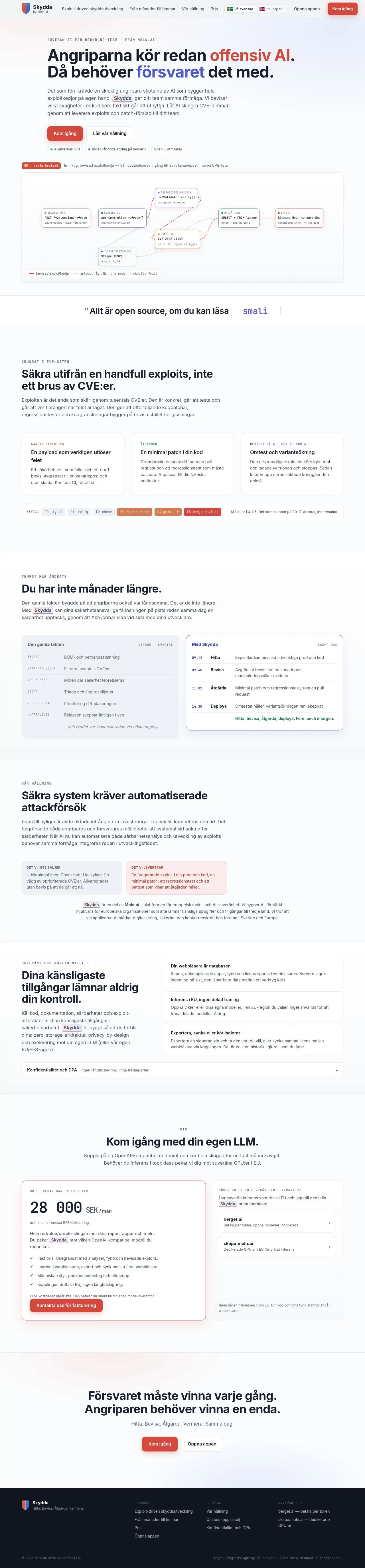 Skärmdump av Skydda - Exploit-driven skyddsutveckling