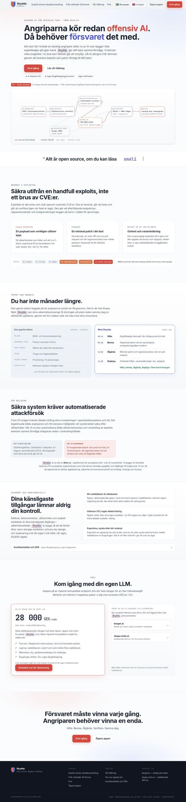 Skärmdump av Skydda - Exploit-driven skyddsutveckling