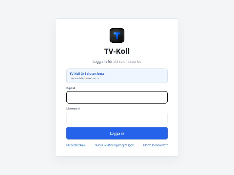 Skärmdump av TV-Koll