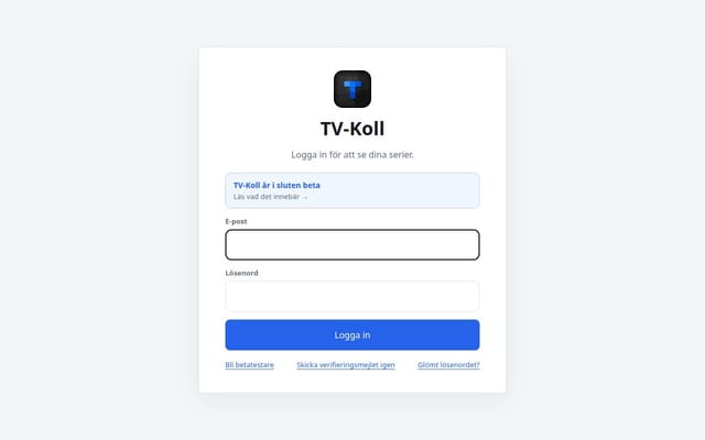 Skärmdump av TV-Koll