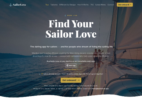 Skärmdump av SailorLove