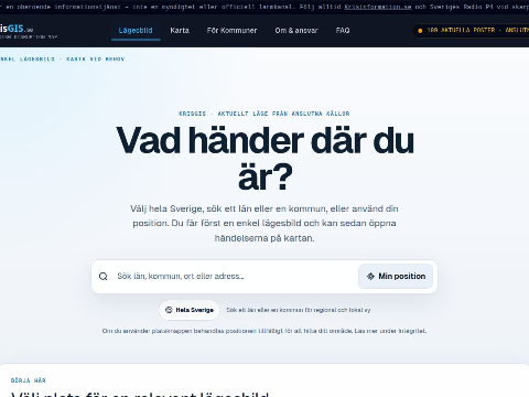 Skärmdump av Krisgis