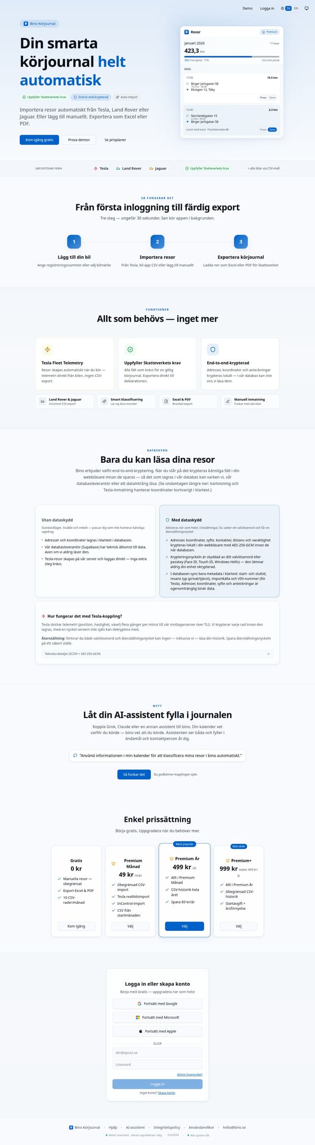 Skärmdump av Bino