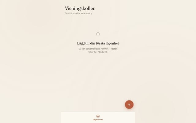 Skärmdump av Visningskollen