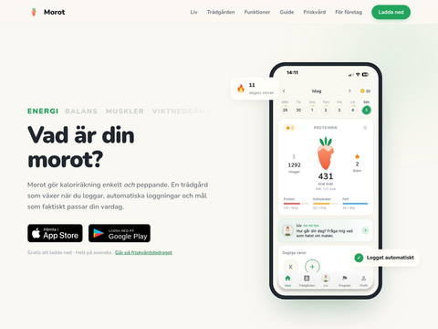 Skärmdump av Morot