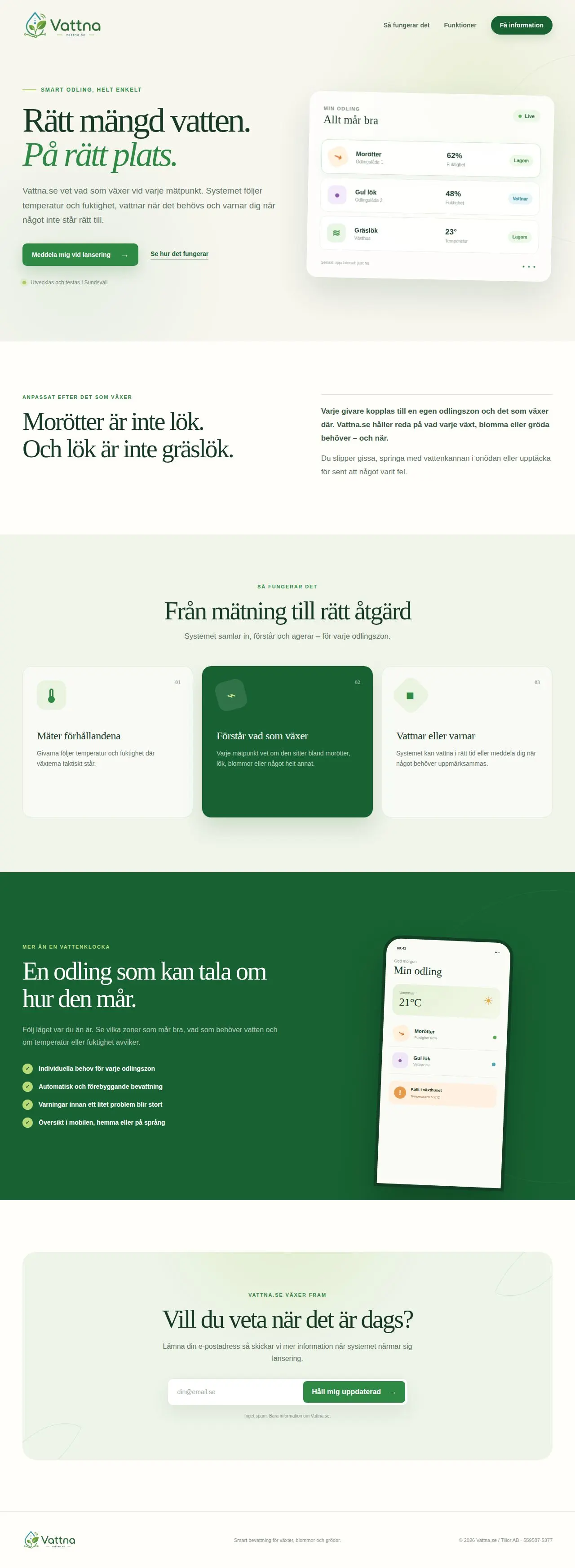Skärmdump av Vattna