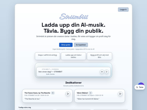 Skärmdump av Striimbiit