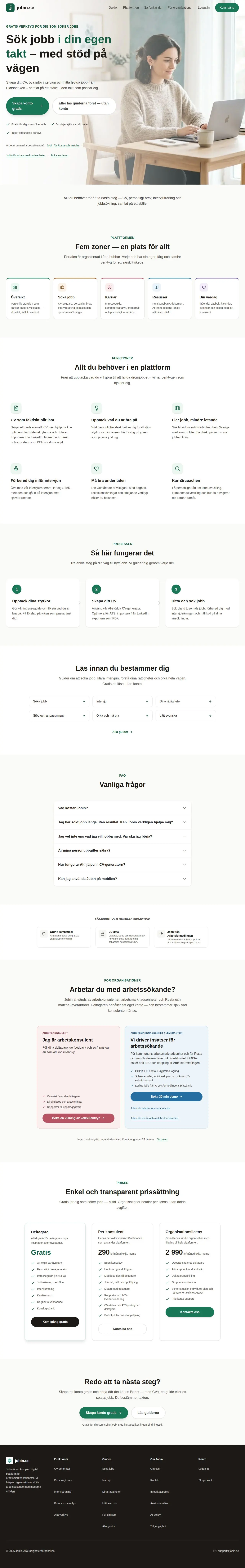 Skärmdump av Jobin