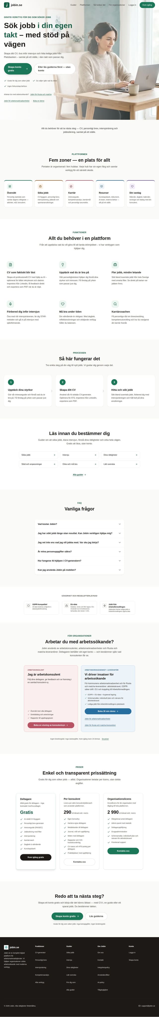 Skärmdump av Jobin
