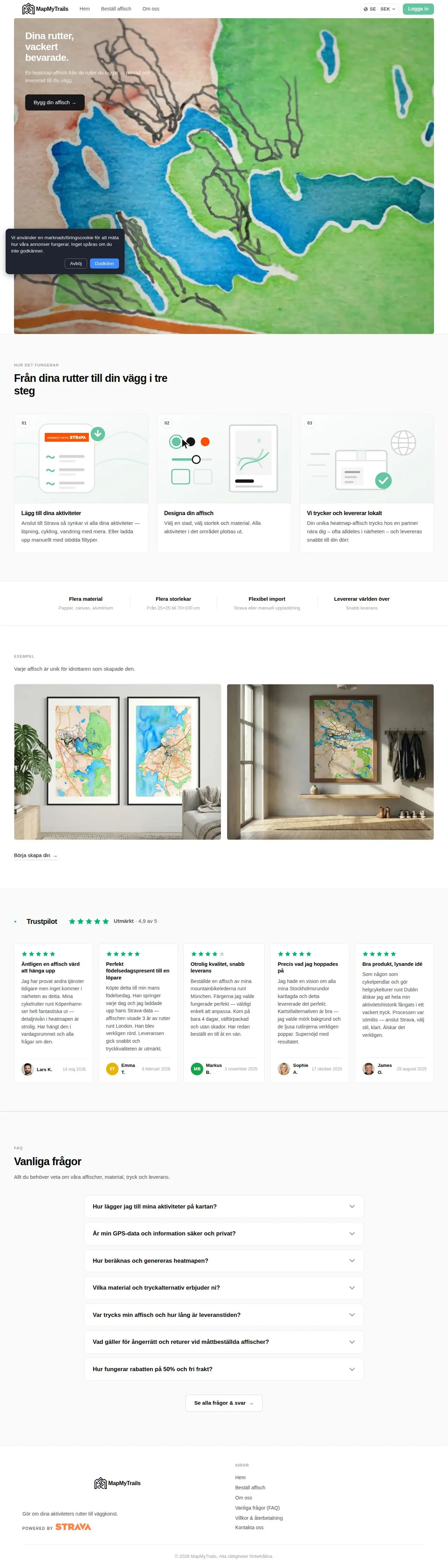 Skärmdump av MapMyTrails.art