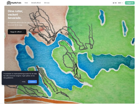Skärmdump av MapMyTrails.art