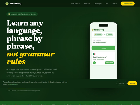 Skärmdump av WordFrog