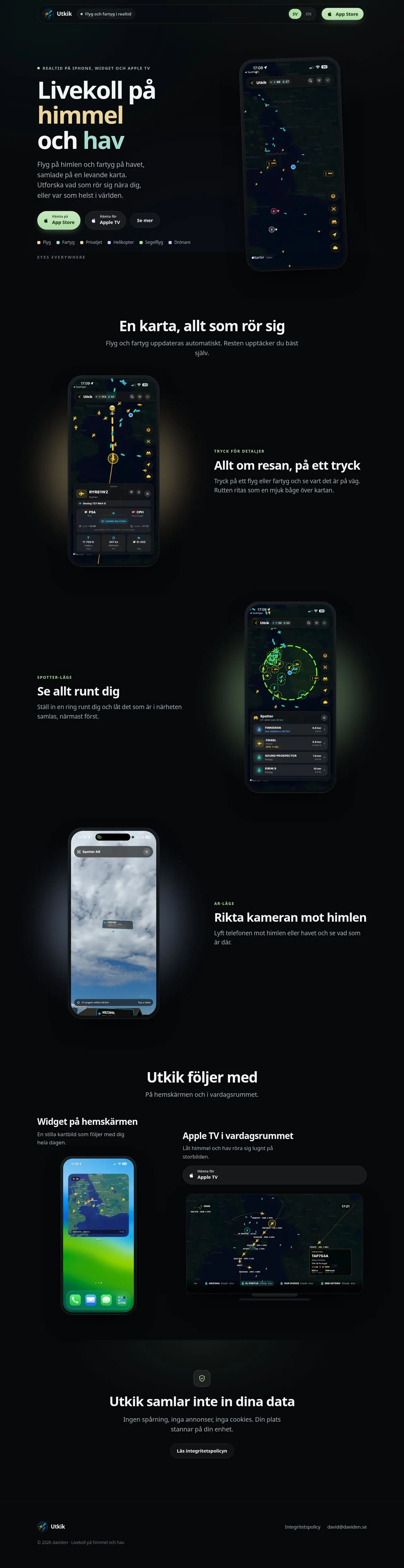 Skärmdump av Utkik