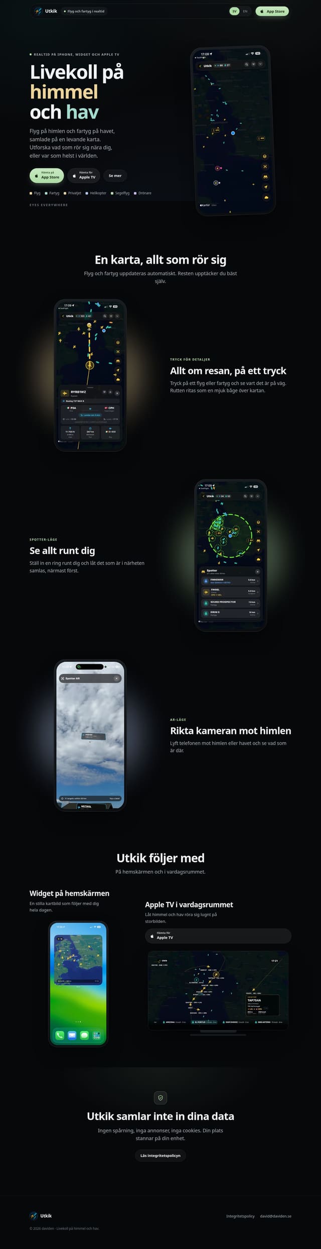 Skärmdump av Utkik