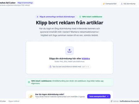 Skärmdump av Screenshot Ad Cutter