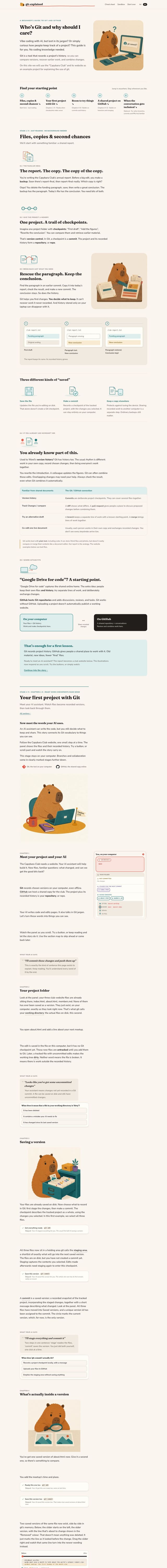 Skärmdump av git-explained
