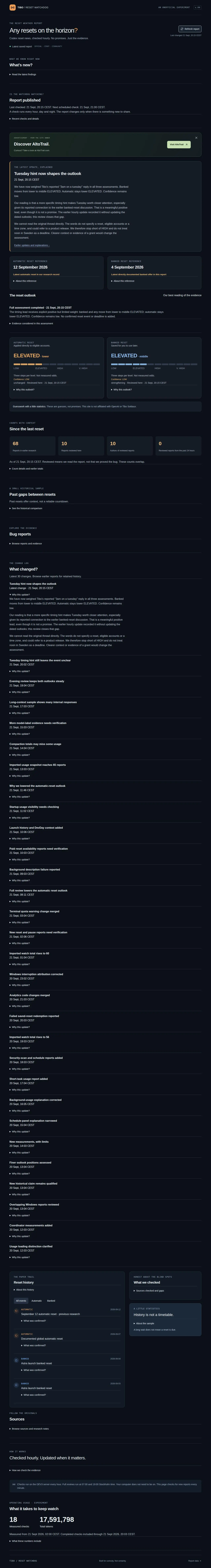 Skärmdump av Tibo Reset Watchdog