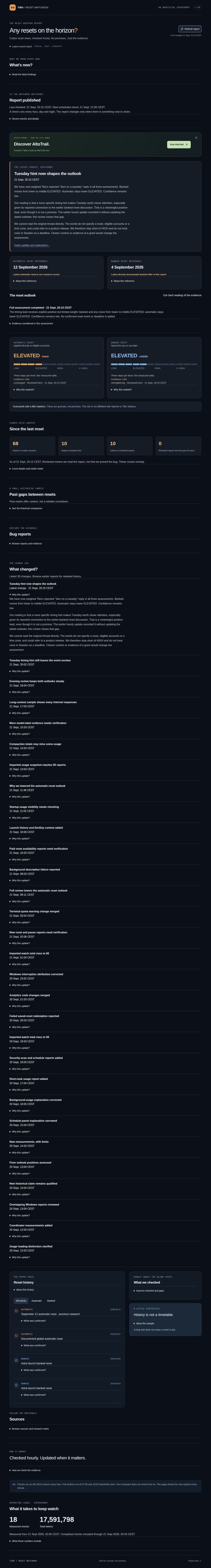 Skärmdump av Tibo Reset Watchdog