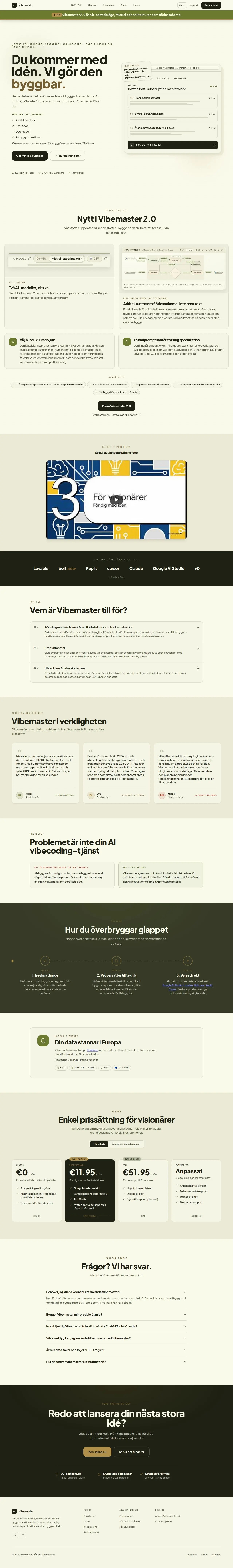 Skärmdump av Vibemaster