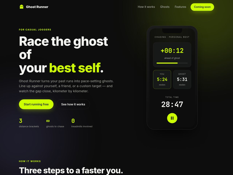 Skärmdump av Ghost Runner