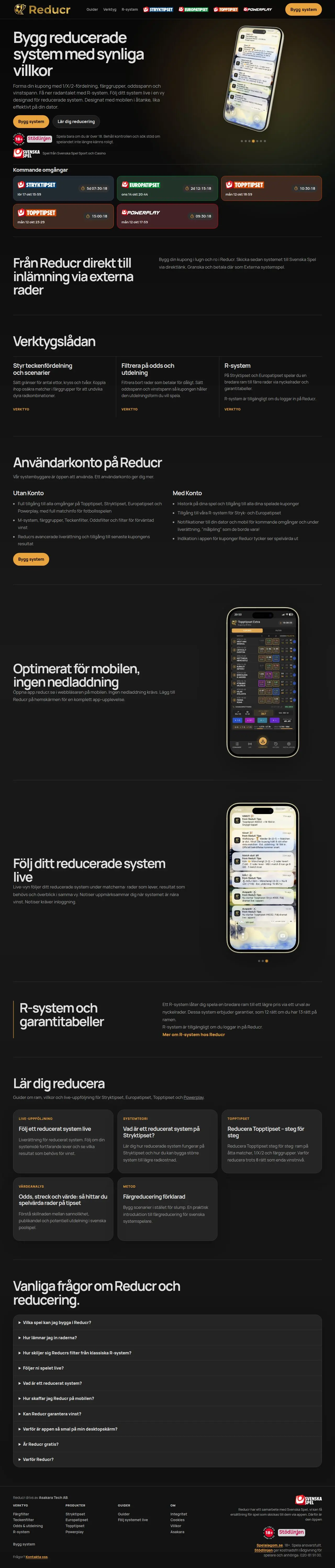 Skärmdump av Reducr