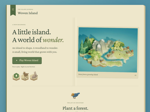 Skärmdump av Woven Island