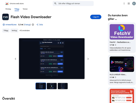 Skärmdump av Flash Video Downloader