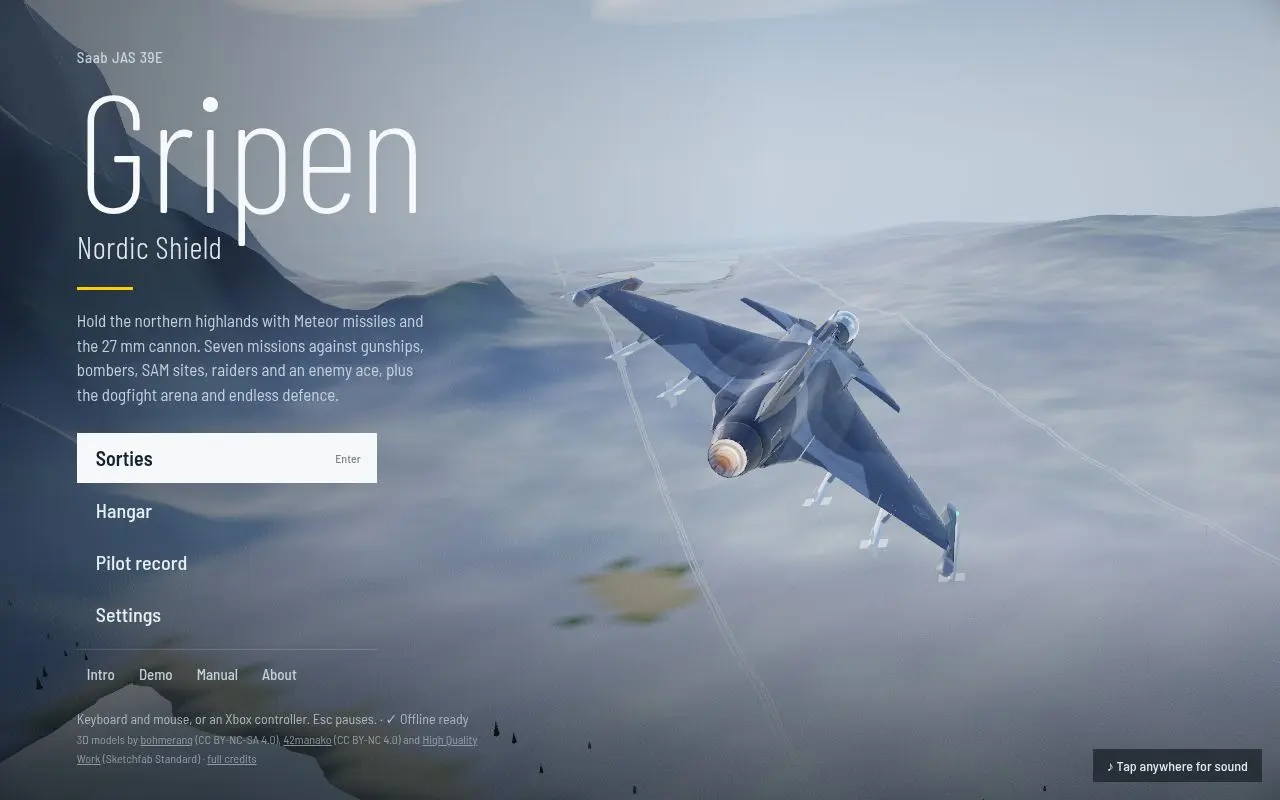 Skärmdump av Gripen: Nordic Shield