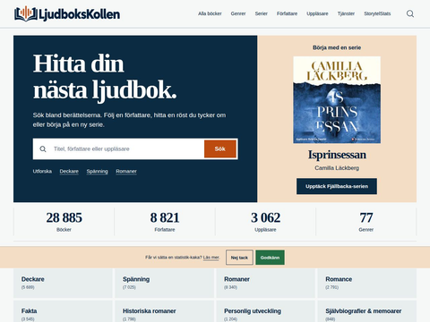 Skärmdump av LjudboksKollen